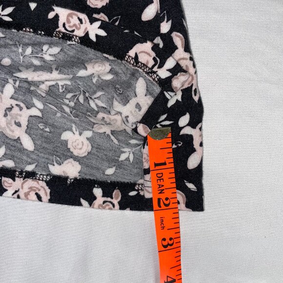 Cosabella Top Pink Black Floral Collared Button Down Long Sleeves Size L - Picture 10 of 13